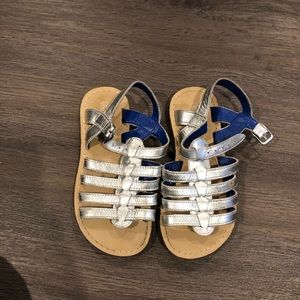 Mini Boden Silver Sandals in size 10.5